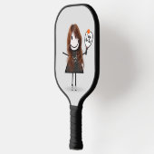 Stick Figuur Girl met Pickleball Paddle (Links)