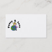 Stick Figuur Girl Peace and Love T-shirts en Gift Visitekaartje (Achterkant)