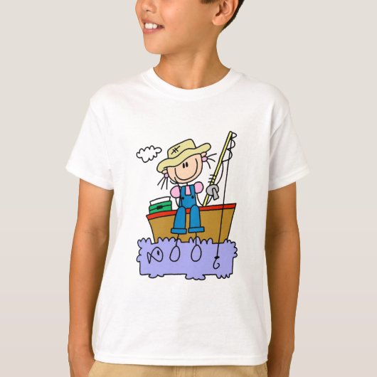 Stick Figuur Girl Vist T-shirts en cadeautjes (Voorkant)