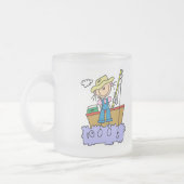 Stick Figuur Girl Vist T-shirts en cadeautjes Matglas Koffiemok (Links)