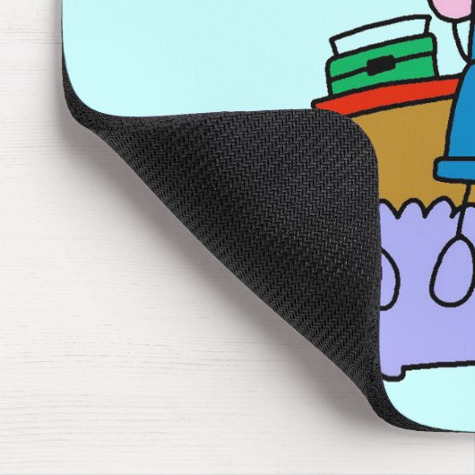 Stick Figuur Girl Vist T-shirts en cadeautjes Muismat (Hoek)