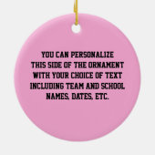 Stick Figuur Girls Softball Foto Ornament (Achterkant)