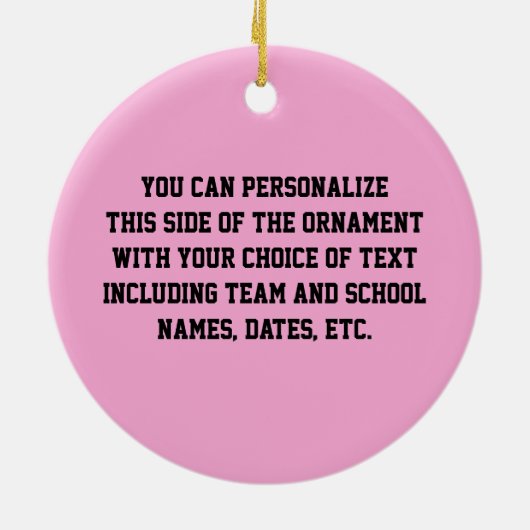 Stick Figuur Girls Softball Foto Ornament (Achterkant)