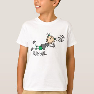 Stick Figuur Girls Volleyball T-shirts