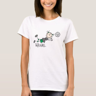 Stick Figuur Girls Volleyball T-shirts en cadeautj