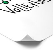 Stick Figuur Girls Volleyball T-shirts en cadeautj Poster (Hoek)