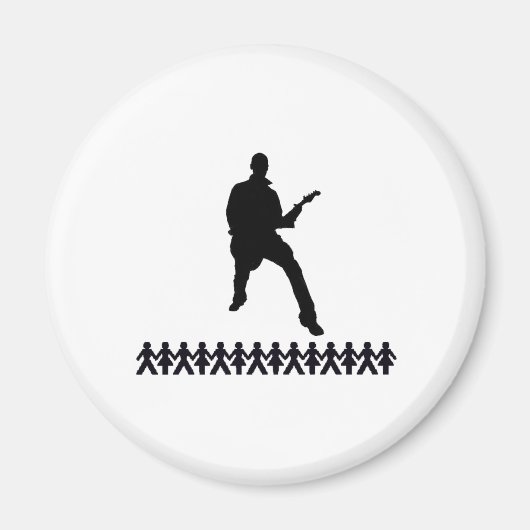 STICK FIGUUR GITAAR MAGNEET (Voorkant)