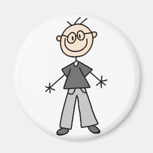Stick Figuur Grandpa Magnet