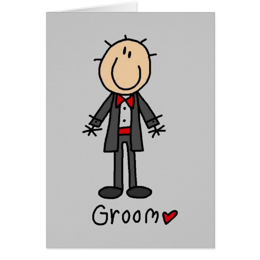 Stick Figuur Groom T-shirts en cadeautjes (Voorkant)