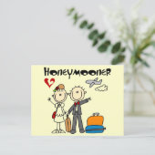 Stick Figuur Honeymooner T-shirts en geschenken Briefkaart (Staand voorkant)