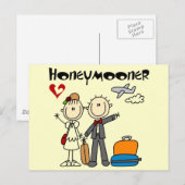 Stick Figuur Honeymooner T-shirts en geschenken Briefkaart (Voorkant / Achterkant)