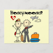 Stick Figuur Honeymooner T-shirts en geschenken Briefkaart (Voorkant)
