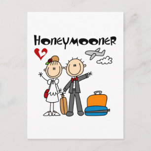 Stick Figuur Honeymooner T-shirts en geschenken Briefkaart