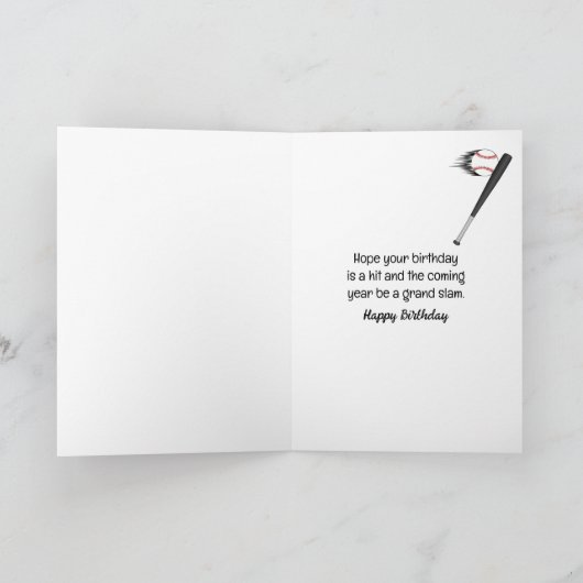 Stick figuur honkbalspeler kaart (Binnen)