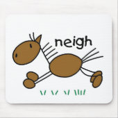 Stick Figuur Horse Muismat (Voorkant)