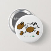 Stick Figuur Horse Ronde Button 5,7 Cm (Voorkant /achterkant)