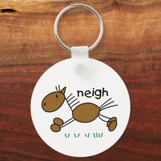 Stick Figuur Horse Sleutelhanger (Voorkant)