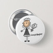 Stick Figuur Housekeeper Button (Voorkant /achterkant)