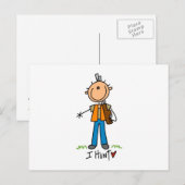 Stick Figuur Hunter Briefkaart (Voorkant / Achterkant)