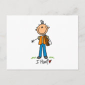Stick Figuur Hunter Briefkaart (Voorkant)