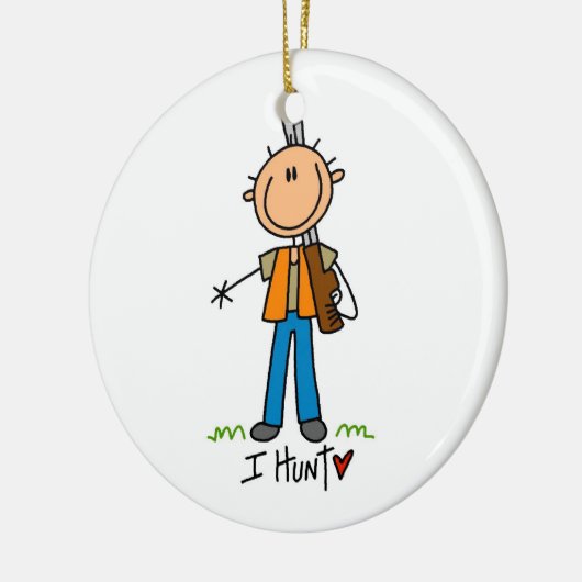 Stick Figuur Hunter Keramisch Ornament (Links)