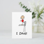 Stick Figuur I Dive Tshirts and Gifts Briefkaart (Staand voorkant)