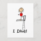 Stick Figuur I Dive Tshirts and Gifts Briefkaart (Voorkant)