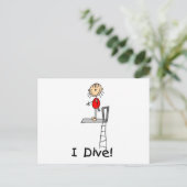 Stick Figuur I Dive Tshirts and Gifts Briefkaart (Staand voorkant)
