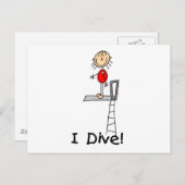 Stick Figuur I Dive Tshirts and Gifts Briefkaart (Voorkant / Achterkant)