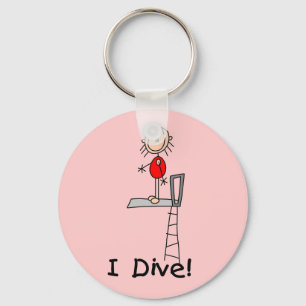 Stick Figuur I Dive Tshirts and Gifts Sleutelhanger