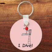 Stick Figuur I Dive Tshirts and Gifts Sleutelhanger (Voorkant)