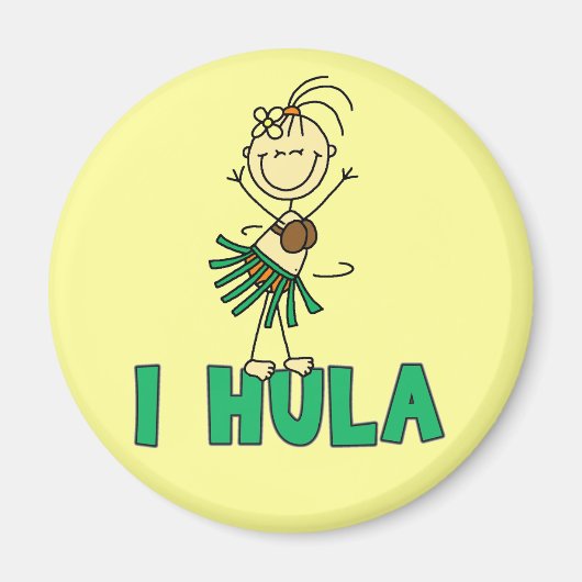 Stick Figuur I Hula T-shirts en geschenken Magneet (Voorkant)