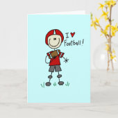 Stick Figuur I Love Football T-shirts and Gifts Kaart (Gele Bloem)