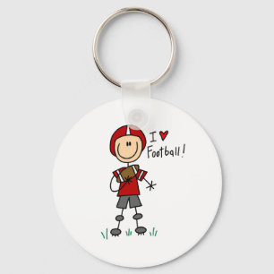 Stick Figuur I Love Football T-shirts and Gifts Sleutelhanger