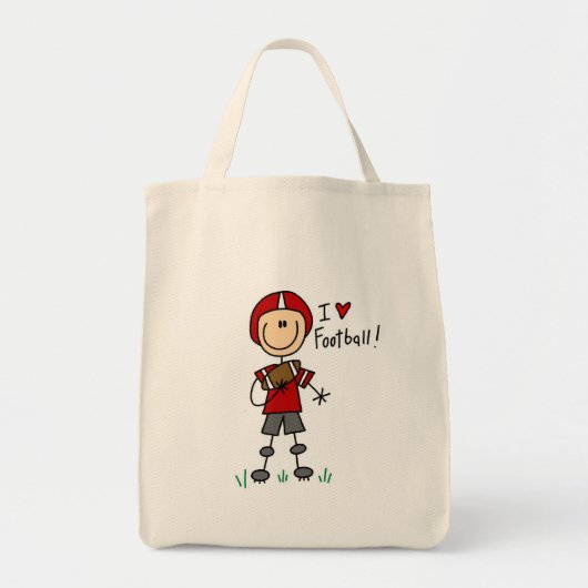 Stick Figuur I Love Football T-shirts and Gifts Tote Bag (Voorkant)