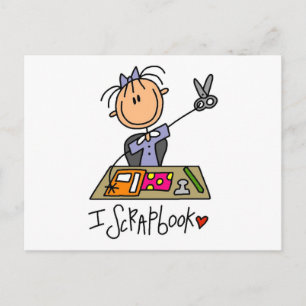 Stick Figuur I Scrapbook Tshirts and Gifts Briefkaart