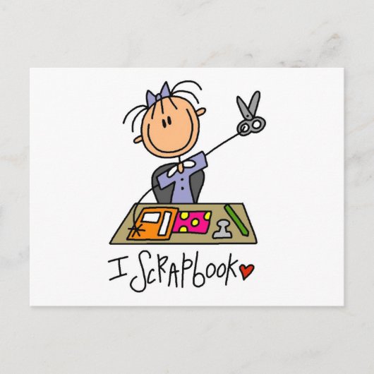 Stick Figuur I Scrapbook Tshirts and Gifts Briefkaart (Voorkant)