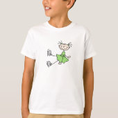 Stick Figuur Ice Skater Green Shirt (Voorkant)