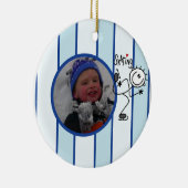 Stick Figuur Ice Skating Photo Ornament (Rechts)