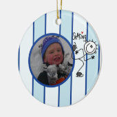 Stick Figuur Ice Skating Photo Ornament (Links)