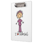 Stick figuur Ik hou van Nursing Klembord (Links)