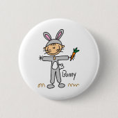 Stick Figuur in Bunny Suit Button (Voorkant)