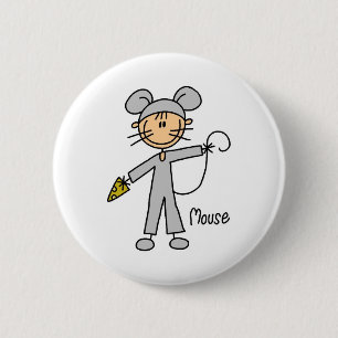 Stick Figuur in de Button van de Muisseuit