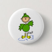 Stick Figuur in Duck Suit Button (Voorkant)