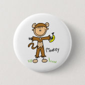 Stick Figuur in Monkey Suit Button (Voorkant)