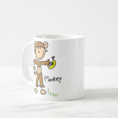 Stick Figuur in Monkey Suit Mok (Voorkant links)