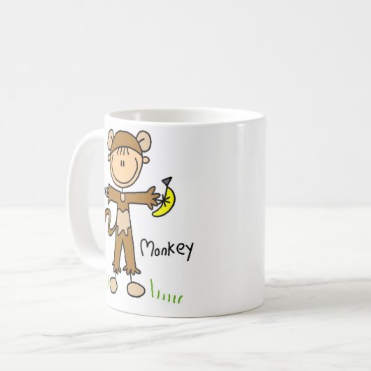Stick Figuur in Monkey Suit Mok (Voorkant links)