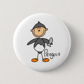 Stick Figuur in Penguin Suit Button (Voorkant)