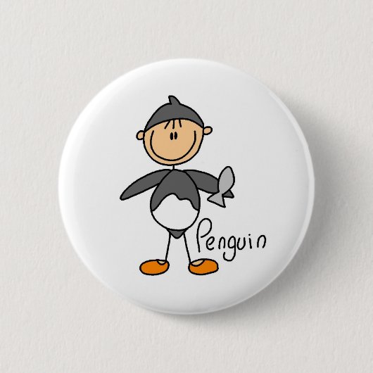 Stick Figuur in Penguin Suit Button (Voorkant)