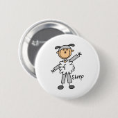 Stick Figuur in Sheep Suit Button (Voorkant /achterkant)